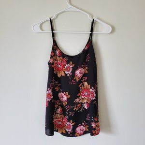 Floral Spaghetti Strap Tank Top Size S